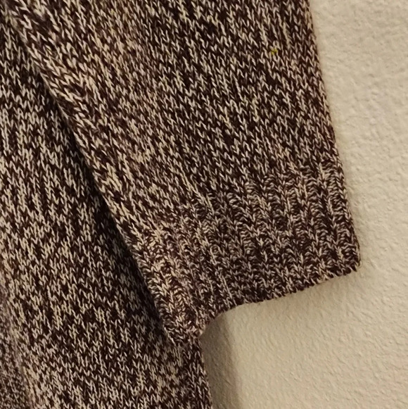 Notations Brown Cowl Neck Fringed Sweater   Size L - Picture 8 of 10